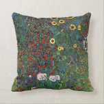 Coussin Jardin Agricole Gustav Klimt Avec Tournesols<br><div class="desc">Jardin Agricole Gustav Klimt Avec Tournesols</div>