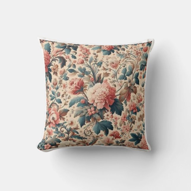 Coussin Jardin anglais classique floral 3 (Recto)