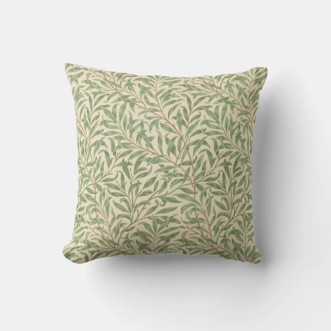 Coussin Jardin aux branches de saule de William Morris Fle (Recto)