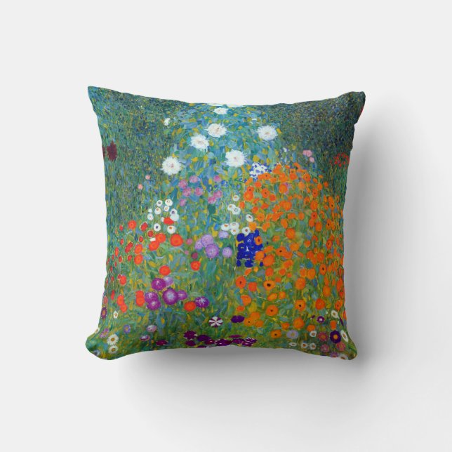 Coussin Jardin aux fleurs Gustav Klimt (Recto)