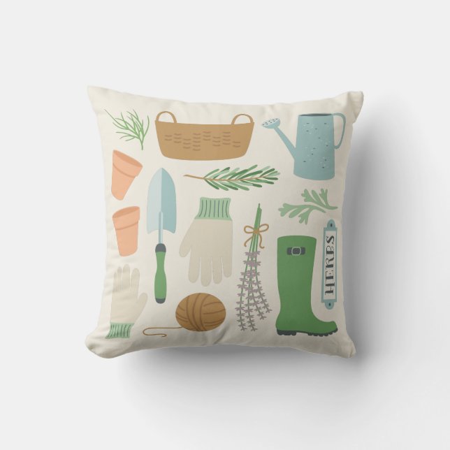 Coussin Jardin aux herbes (Recto)