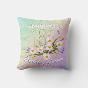 Coussin Jardin aux papillons du 18e anniversaire Jeu d'ore