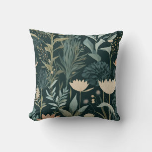 Coussin Jardin Botanique de Minuit Motif Floral Moody