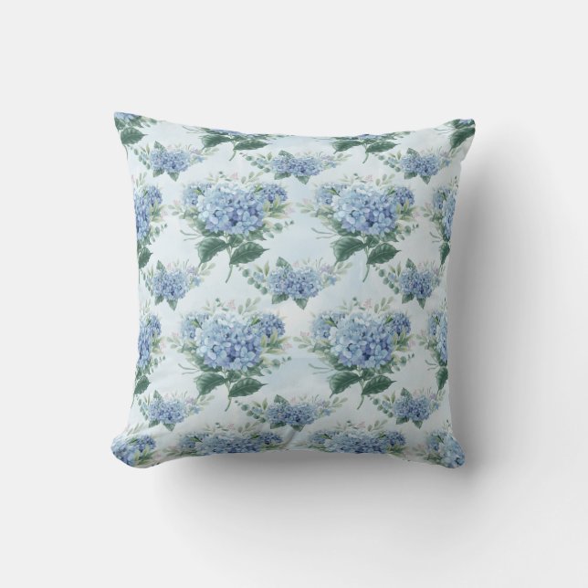 Coussin Jardin botanique romantique d'Hydrangea (Recto)
