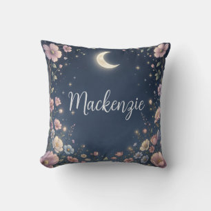 Coussin Jardin céleste et nom personnalisé