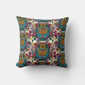 Coussin jardin chaton