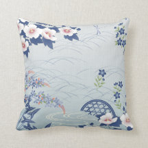 Jardin d'agrément japonais bleu-clair élégant