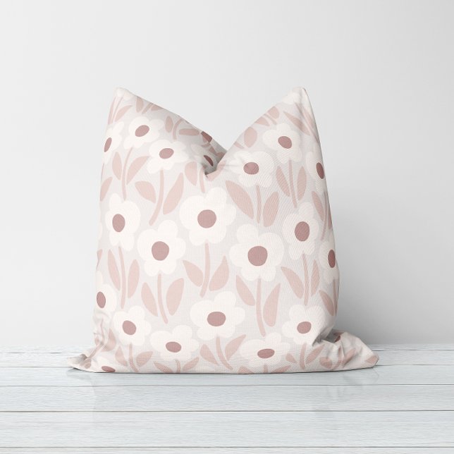 Coussin Jardin de Chalkflower Rose Romantique Doux (Créateur téléchargé)