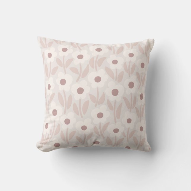 Coussin Jardin de Chalkflower Rose Romantique Doux (Recto)