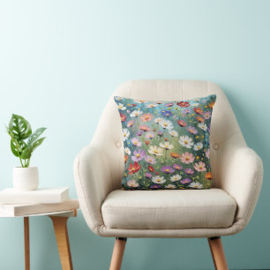 Coussin Jardin de Cosmos Abstrait