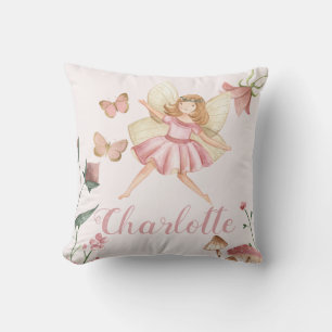 Coussin Jardin de fées mignonne avec nom personnalisé