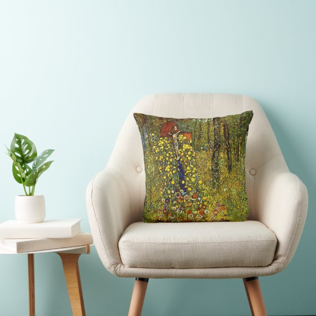 Coussin Jardin de ferme avec crucifix de Gustav Klimt (Chaise)