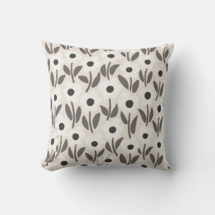 Coussin Jardin de fleurs à la craie Calme Neutre