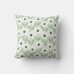 Coussin Jardin de fleurs de craie Calme botanique