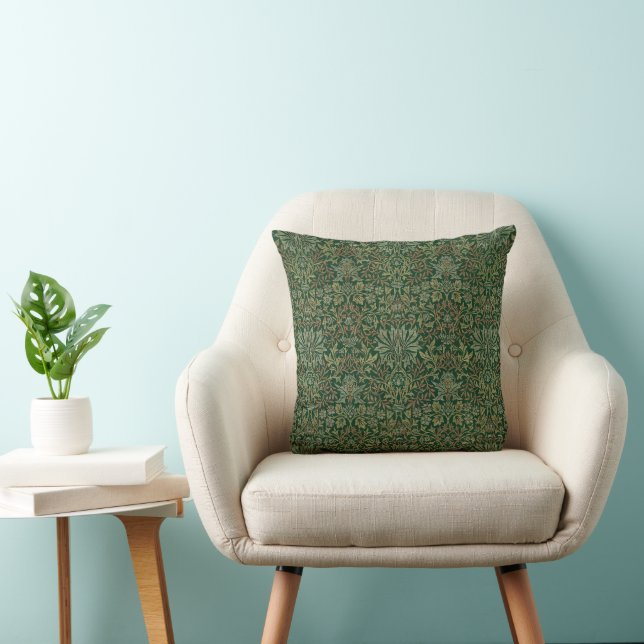 Coussin Jardin de fleurs de William Morris - Verts (Chaise)