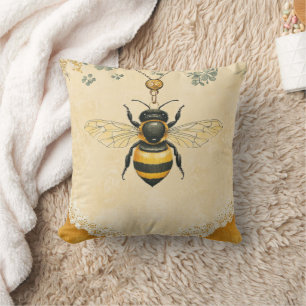 Coussin Jardin de fleurs sauvages à abeilles mellifères vi