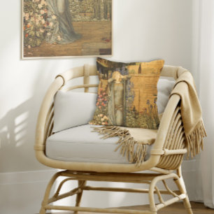 Coussin Jardin de la femme vintage Ephemera Cottagecore