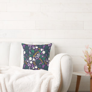 Coussin Jardin de la Lune de nuit Floral Motif botanique