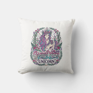 Coussin Jardin de licorne Sorcière de licorne Vêtements co