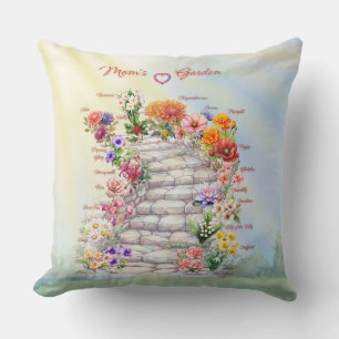 Coussin Jardin de maman de ses enfants par Fleur de naissa