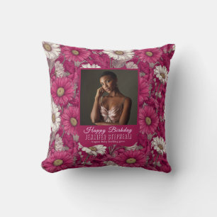 Coussin Jardin de marguerites 40e anniversaire pour petite