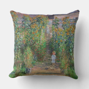 Coussin Jardin de Monet Vetheuil Impressionim Peinture de