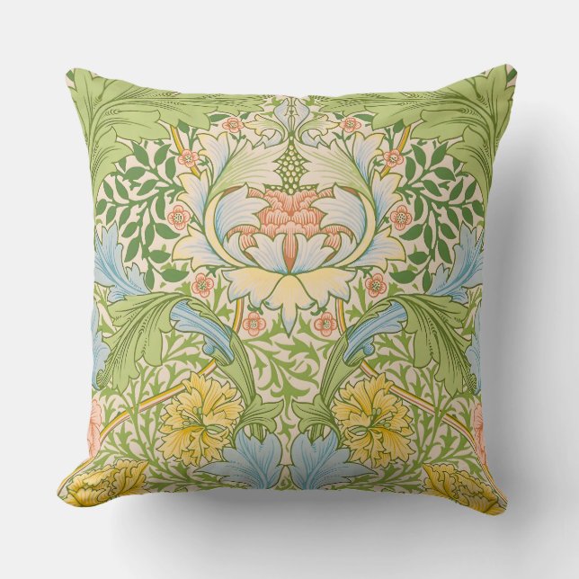 Coussin Jardin de myrte de William Morris Floral Classique (Recto)