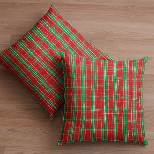 Coussin Jardin de Noël rouge et vert