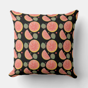 Coussin Jardin de pamplemousse Vert Fruit Noir