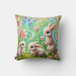 Coussin Jardin de Pâques Fantastique Lapin de Printemps