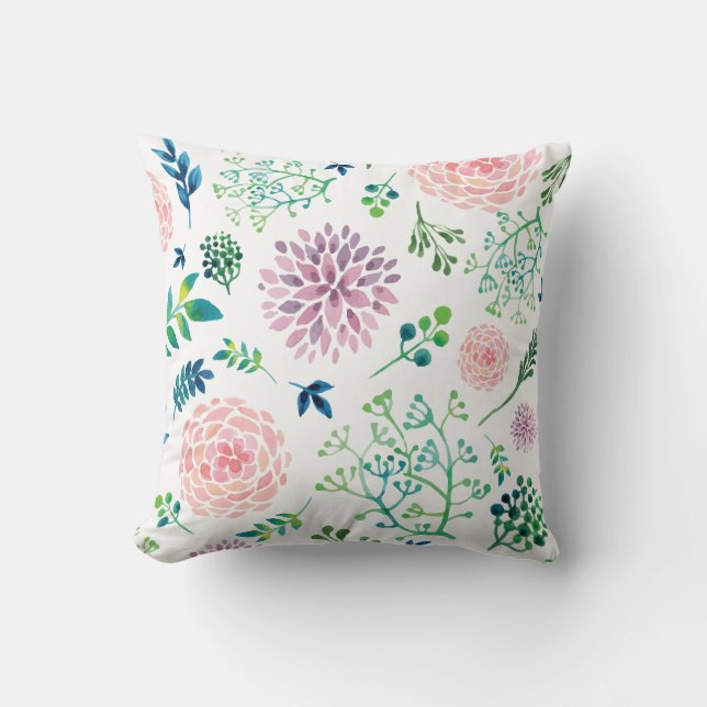 Coussin Jardin de Zinnia (Recto)