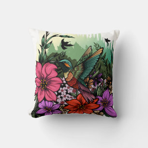 Coussin Jardin des colibris