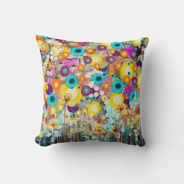 Coussin Jardin des rêves - Art Floral inspiré par la natur (Recto)