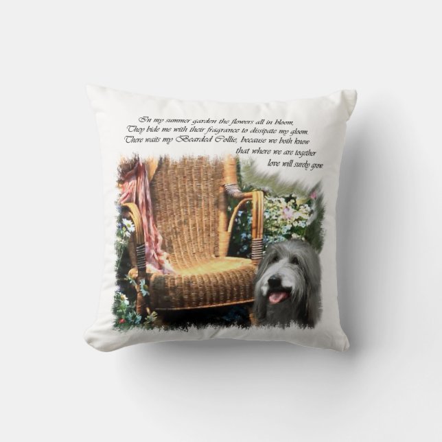 Coussin Jardin d'été de Collie (Recto)