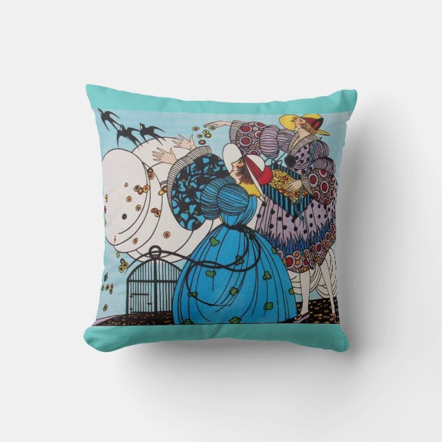 COUSSIN JARDIN D'ÉTÉ ET OISEAUX DE PRINTEMPS / MODE DE BEA (Recto)