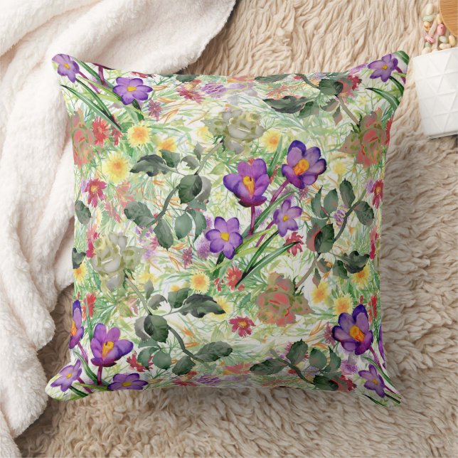 Coussin Jardin d'été fleuri (Couverture)