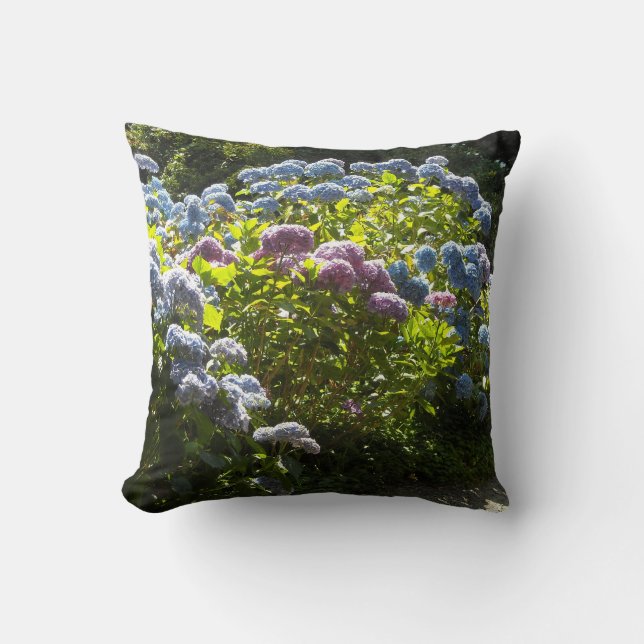 Coussin Jardin d'Hydrangeas (Recto)