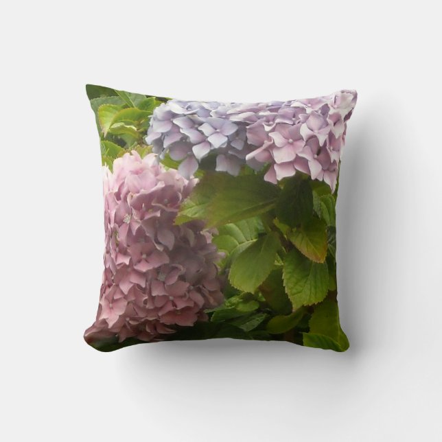 Coussin Jardin d'Hydrangeas (Recto)