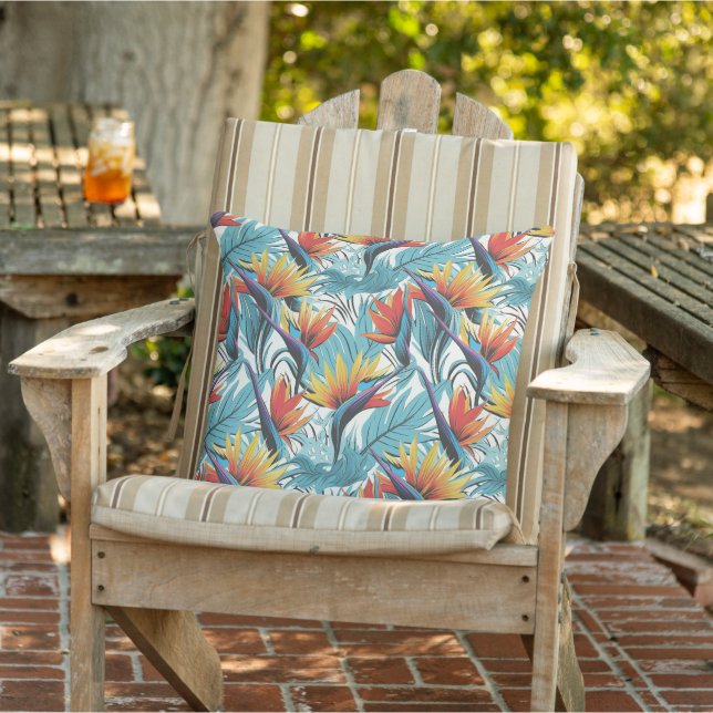 Coussin Jardin d'oiseau de paradis (Chaise)