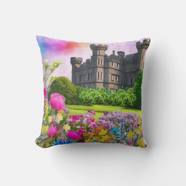Coussin Jardin du château (Recto)