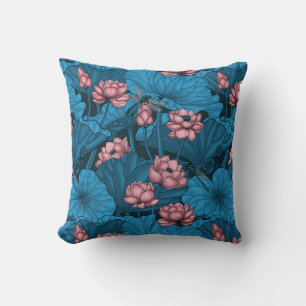 Coussin Jardin du lotus nocturne