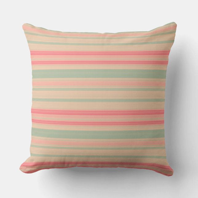 Coussin Jardin en bandes 01 (Recto)