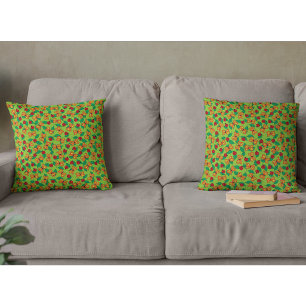 Coussin Jardin Fantaisiste de Papillons et de coccinelles
