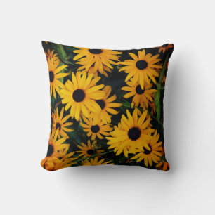 Coussin jardin fleuri jaune vif photographie de la nature