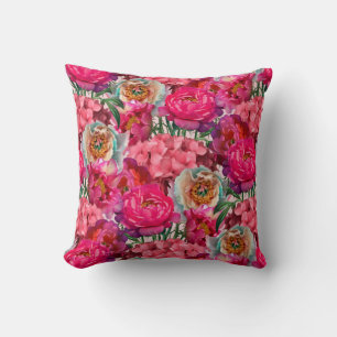 Coussin Jardin fleuri romantique