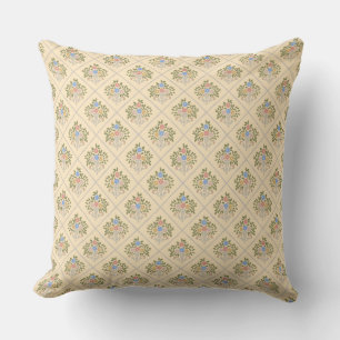 Coussin Jardin fleuri vintage impression de bloc Cottageco