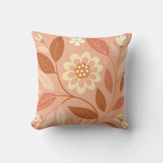 Coussin Jardin Floral Apricot Flush Jeu d'Oreiller