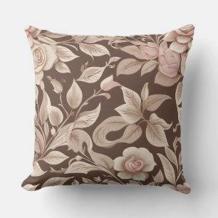 Coussin Jardin Floral Mocha