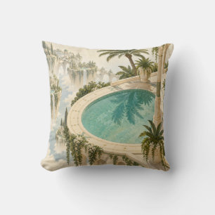 Coussin Jardin flottant de la piscine Turquoise Sky