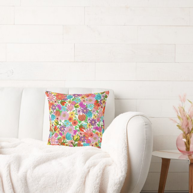 Coussin Jardin joyeux en fleurs (Canapé)